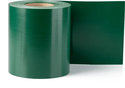 Produktbild von Electronicx PVC Sichtschutzstreifen | Sichtschutzrolle Moosgrün RAL 6005 | Doppelstabmatten | 35m x 19cm | 650g/m²  | extra stark | inkl. 20 Befestigungsclips ▶  Electronicx  Versand DE