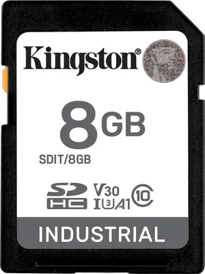 Image de SD Card   8GB Kingston SDHC Industrial -40C to 85C retail