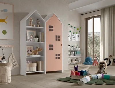 Produktbild von VIPACK - CASAMI BRUGES Set 2-tlg. best. aus: Regalschrank, Schrank 1-trg. mit Front in Pink