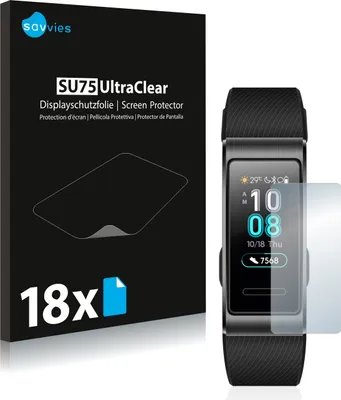 Produktbild von 18x Für Huawei Band 4 Pro Schutzfolie Savvies Displayschutz Display Schutz Folie Klar Transparent