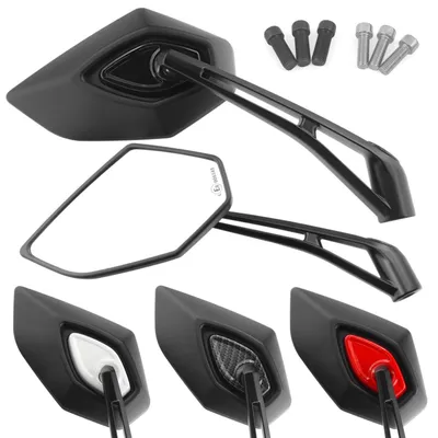Immagine prodotto di Set di specchietti regolabili per moto e scooter (2 pezzi, neri)