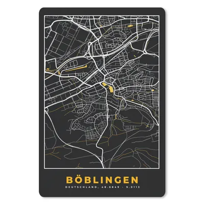 Produktbild von MuchoWow® Mauspad Mousepad Böblingen - Stadtplan - Gold - Karte - Deutschland 40x60 cm - Mousepads - Maus Mat - Pad - Mausunterlage - Schreibtisch Accesoire