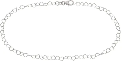 Produktbild von JuwelmaLux Herzen Fußkette 925 Silber rhodiniert JL11-04-0129 25 cm