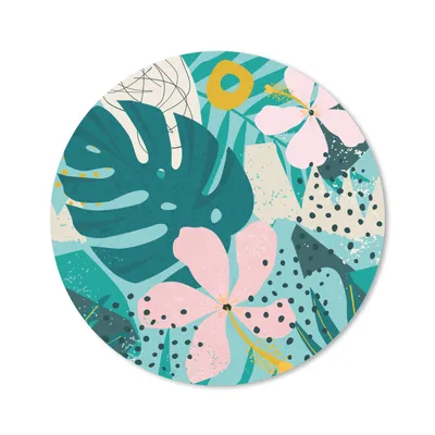 Produktbild von MuchoWow® Mauspad Mousepad Pflanzen - Illustration - Pastell - Kinder - Mädchen - Kinder 20x20 cm - Mousepads - Maus Mat - Pad - Mausunterlage - Schreibtischmatte