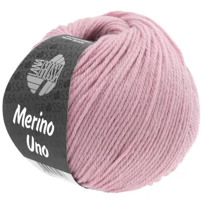 A ball of pink yarn on a white background.