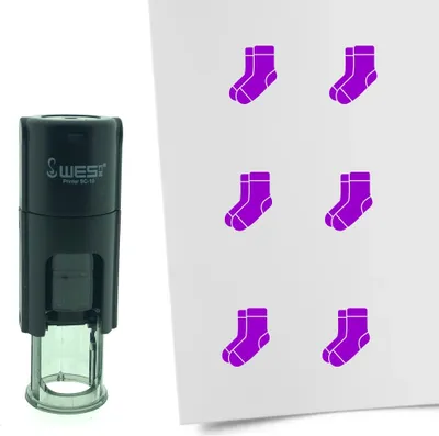 Produktbild von CombiCraft Selbstfärbender Stempel 'Socke' in der Farbe Lila, Ø10mm