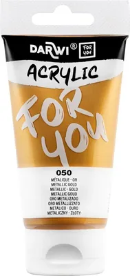 Zdjęcie produktu dla Darwi Dfy Farba akrylowa Metallic Gold 75 ml 1 szt.