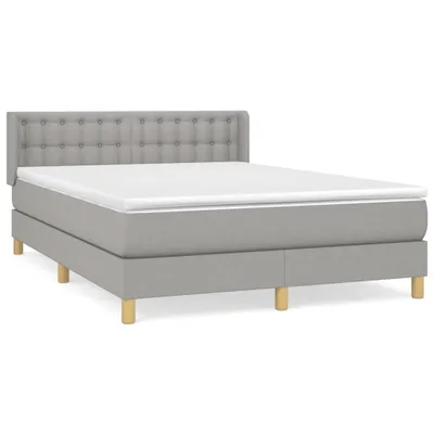 Produktbild von vidaXL Boxspringbett mit Matratze Hellgrau 140x190 cm Stoff