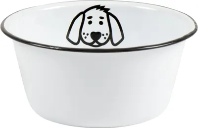 Produktbild von Futternapf Hundefutterschale Fressnapf 1,2l weiß Emaille D. 17cm Ib Laursen WA