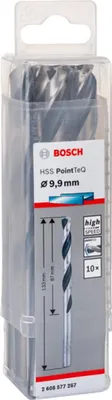Produktbild von Metallspiralbohrer HSS PointTeQ, DIN 338, 9,9 mm, 10er-Pack