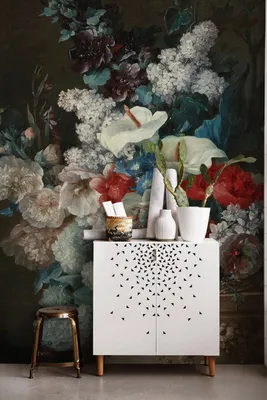 Produktbild von Coloray Fototapete 360x250 cm Latextapete Magicstick - Vase blüht Ölstillleben