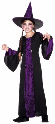 Produktbild von Düstere Hexe - Halloween Kostüm Kinder Mädchen Kindergröße: 116-128