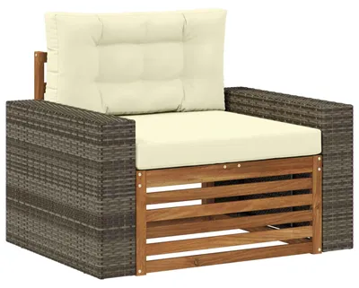 Produktbild von vidaXL Outdoor Mittelsofa Massivholz Akazie Natur