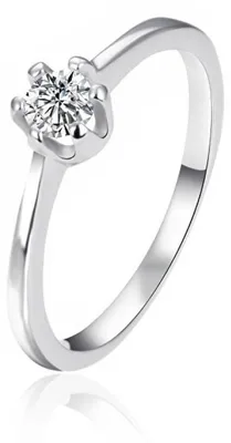 Produktbild von Verlobungsring aus Silber mit Zirkon AGT-R02W - Ringgrö ß e: 56 mm