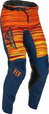 Imagen del producto de Pantalón de motocross Fly Racing Kinetic Wave, color naranja/azul, talla 28
