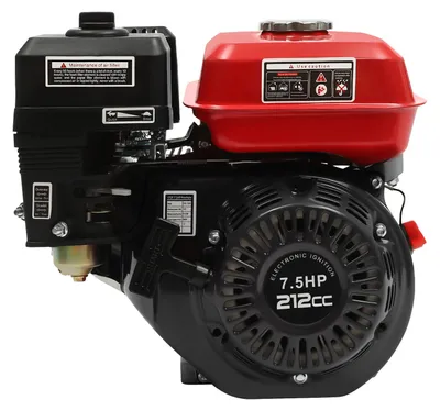 Zdjęcie produktu dla Silnik benzynowy - GX200, 4-suwowy - 208 cm³ - jednocylindrowy - chłodzony powietrzem - 4000 W / 7,5 KM - czarny