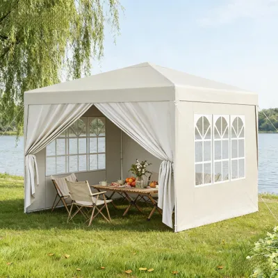 Imagen del producto de Gazebo moderno, pérgola para jardín, cubierta exterior, ideal para patios, bodas, servicios de catering y eventos (solo con pérgola)