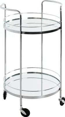 Produktbild von HAKU Servierwagen chrom - Metall, Spiegel 5 mm, B/H/T: 48x80x48 cm