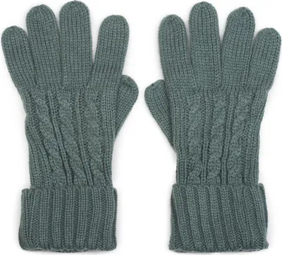 Produktbild von styleBREAKER Damen Handschuhe mit Zopfmuster und doppeltem Bund, warme Strickhandschuhe, Fingerhandschuhe 09010009