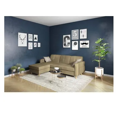 Produktbild von Ecksofa L-Form Sofa Wohnlandschaft Garnitur Polster Bettfunktion Design Modern