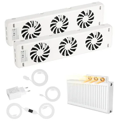 Produktbild von Jopassy Heizkörperverstärker Erweiterungsset Heizkörper booster ventilator Heizkörper lüfter Duo-Set