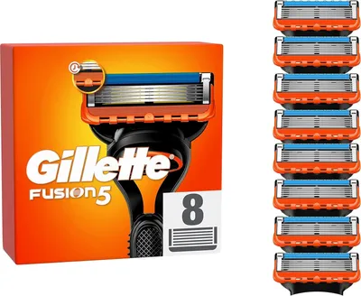 Produktbild von Gillette Fusion 5 Rasierklingen für Rasierer, 8 Ersatzklingen für Nassrasierer Herren mit 5-fach Klinge