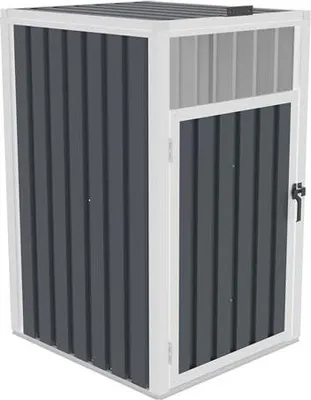 Produktbild von Mülleimerunterstand G21 73x121x82 cm, anthrazitfarbenes Metall