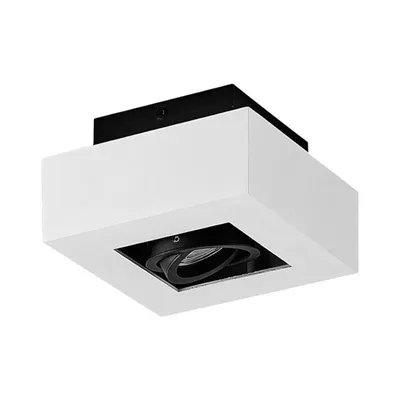 Produktbild von Arcchio Strahler Vince, 14 x 14 cm, weiß/schwarz, GU10