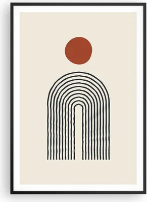 Produktbild von Gerahmtes Poster - Schwarzer Rahmen - Abstraktion Grafik Linien - 70x100 cm - Wand Bild - Wanddeko - Wandbilder - Kunstposter - Wandposter - Bilderrahmen - Bilder - Kunstdruck - P2BPA70x100-5035