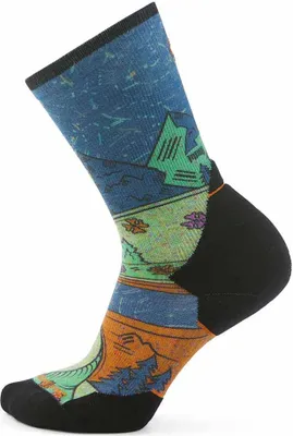 Zdjęcie produktu dla Smartwool Trail Run Targeted Cushion Mountain Print Crew Socken EU 38-41 Frau EU 38-41