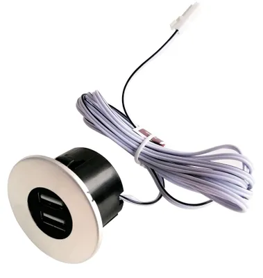 Produktbild von kalb | Einbau USB-Hub, Edelstahl, Steckdose für Smartphone, Möbeleinbau 12V