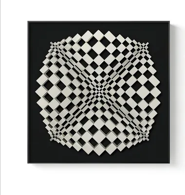 Produktbild von TPFLiving Kunstdruck LW-56 (OHNE RAHMEN) Poster - Leinwand - Wandbild - Hochauflösender Giclée-Druck, langlebig und hochwertig - Nordic Art - Abstrakte Quadrate - Bilder Wohnzimmer -  - Größe: 50x50cm