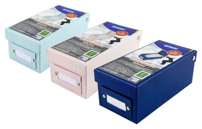 Obrázok produktu pre Stylex 42669 Box na učebné a kartotékové karty, DIN A8, vrátane 350 kartotékových kariet - rôzne farby