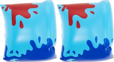 Produktbild von Schwimmarm Schwimmer PVC aufblasbare Rollup Armband Ring Floater Hülle für erwachsene Kinderanfänger Blau