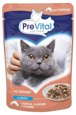 Zdjęcie produktu dla Mokra karma dla kota Prevital łosoś 0,1 kg