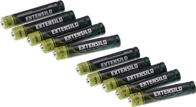 Produktbild von EXTENSILO 10x AAAA Rundzellenbatterien ###ERRORS###Invalid REF tag: aspect 'Titel-Kompas/OTB-ohneEndgerät'###ENDERRORS### - Primärbatterien (550 mAh, 1,5 V, Alkali-Mangan)