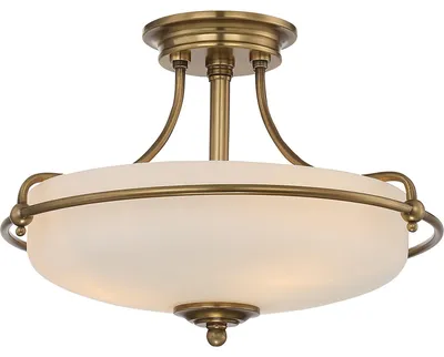 Zdjęcie produktu dla Lampa sufitowa Griffin postarzany mosiądz 3xE27x60W metal wym:30x42x42cm IP20 Quoizel