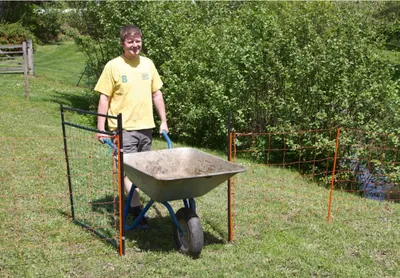 Produktbild von Kerbl Tür für Elektrozaunnetze für Netze von 95 - 125 cm, Fence door, Schwarz, Netz, 860 mm, 1250 mm