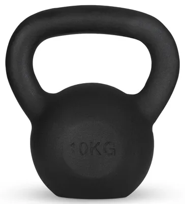 Immagine prodotto di Manubrio kettlebell da 10 kg, nero, in ghisa, per il fitness