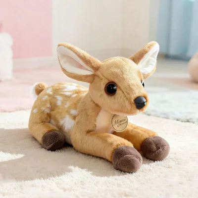 Produktbild von Reh Kuscheltier 25cm Plüschtier Weich Stofftier Hirsch Puppe Kinder Weihnachten Geburtstagsgeschenk