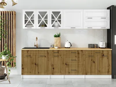 Obrázek produktu pro Kuchyňská linka TURID 260cm - Bílá + dub artisan