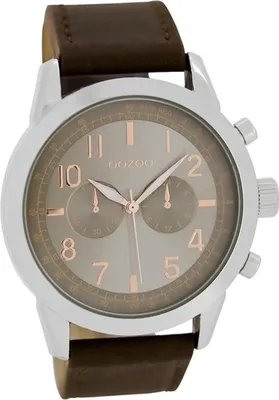 Produktbild von Oozoo Leder Herren Uhr Analog Quarzuhr Armband braun Timepieces D2UOC6885