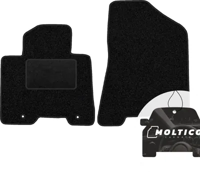 Produktbild von moto-MOLTICO Vorne Fußmatten Auto Velours Autoteppiche Schwarz Automatten Set 2-teilig passend für Kia Sportage IV Hyundai Tucson III 2015-2020