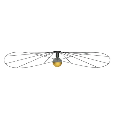 Zdjęcie produktu dla Lampa sufitowa ESKOLA czarna 1xE27x15W metal wym:22,5x140x140cm IP20 Thoro Lighting