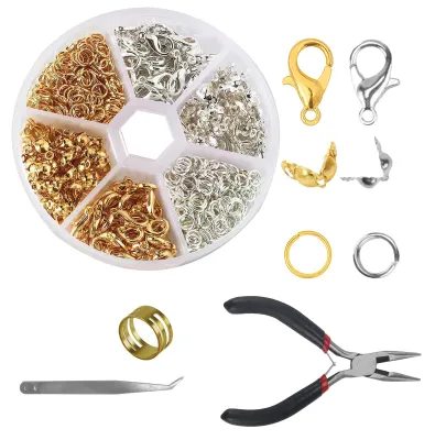 Produktbild von Schmuckschmuckringe Set mit Zange, Pinzette, 450 Stück, für Schmuckherstellung