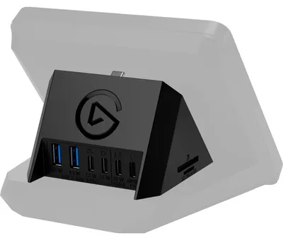 Produktbild von Elgato 10GBN9901, USB 3.2 Gen 2 (3.1 Gen 2) Type-A + Type-C, USB Typ-C, MicroSD (TransFlash), SD, 5000 Mbit/s, 100 W, 88 mm