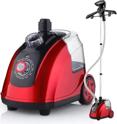 Produktbild von Kleidungsdampfer - Vertikales Dampfbügeleisen - 1800 W Leistung - Hochdruckdampf - Vertikal & Flachbügeln - Für Zuhause -  - Hellgrau