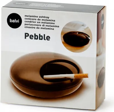 Produktbild von aschenbecher Pebble 13,9 x 5,5 cm Melamin schwarz