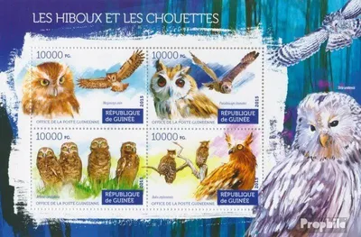 Produktbild von Briefmarken Guinea 2015 Mi 11183-11186 Kleinbogen (kompl. Ausgabe) postfrisch Eulen