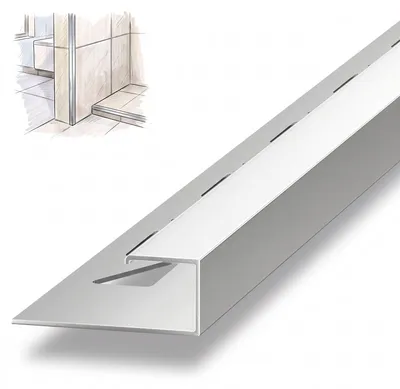 Produktbild von Dalsys Fliesenschiene Eckprofil 2,5m x 12,5mm Silber matt Alu